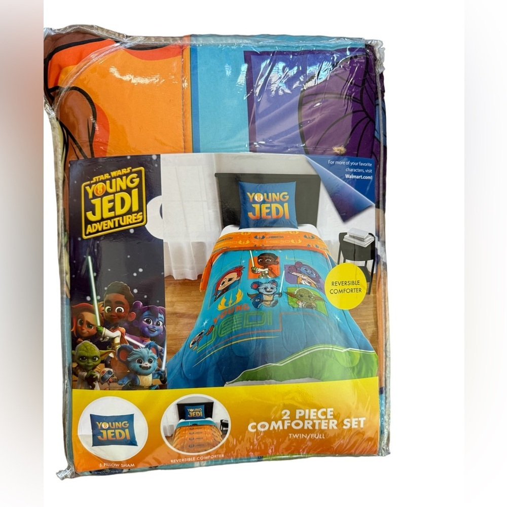 Young Jedi Andentures 2 Piece Reversible Comforter Set Twin/Full